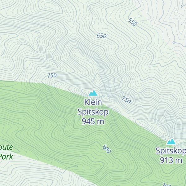 Map of Klein Spitskop