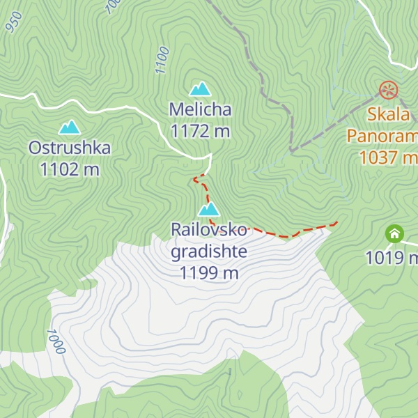 Map of Railovsko gradishte