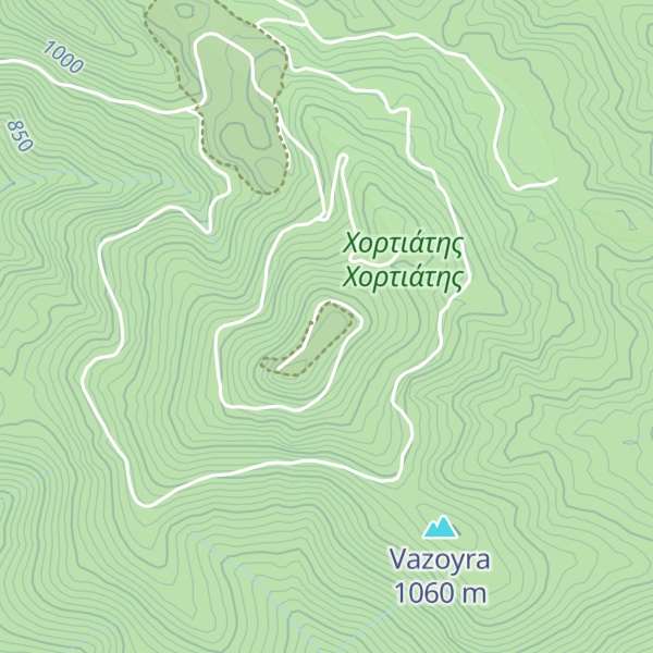 Map of Hortiatis