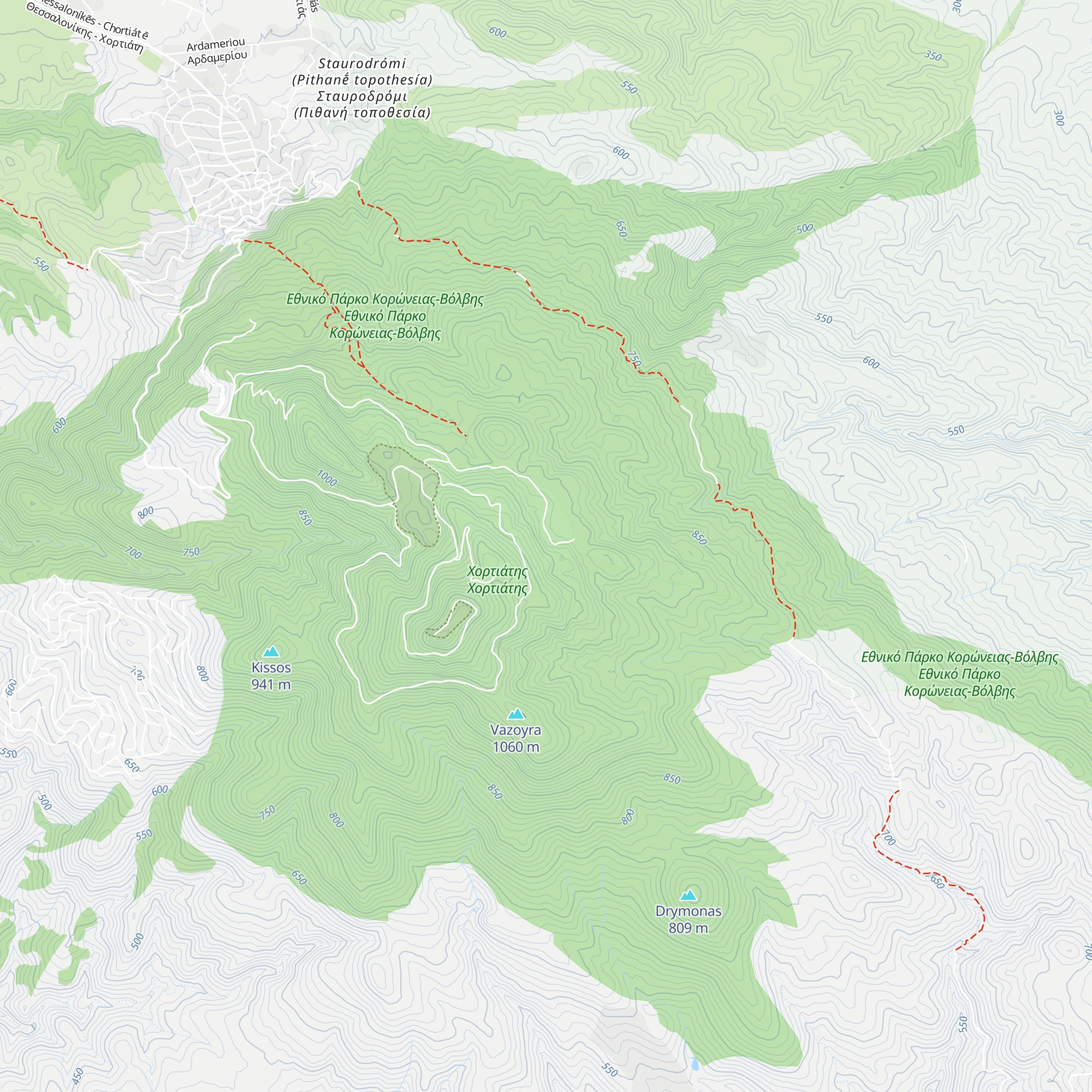 Katafygio Seo Hortiati "Nikos Papadopoylos" map