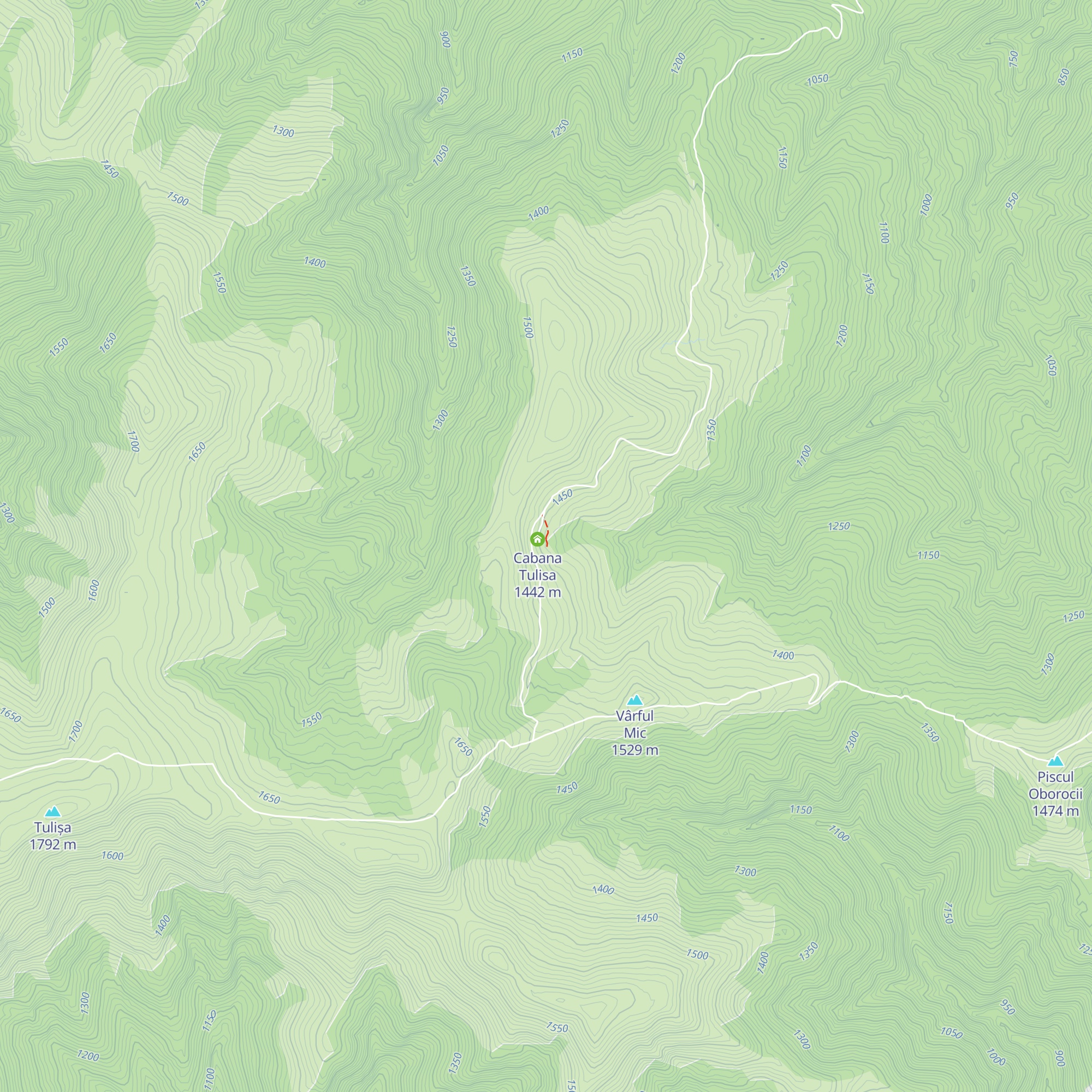 Refugiul Tulișa map