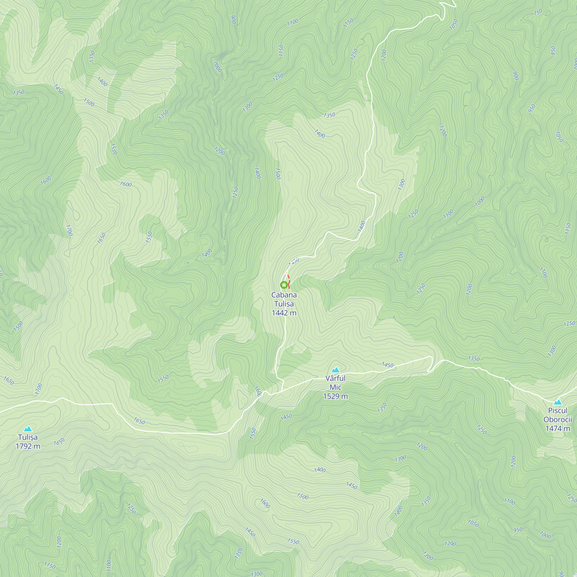 Refugiul Tulișa map