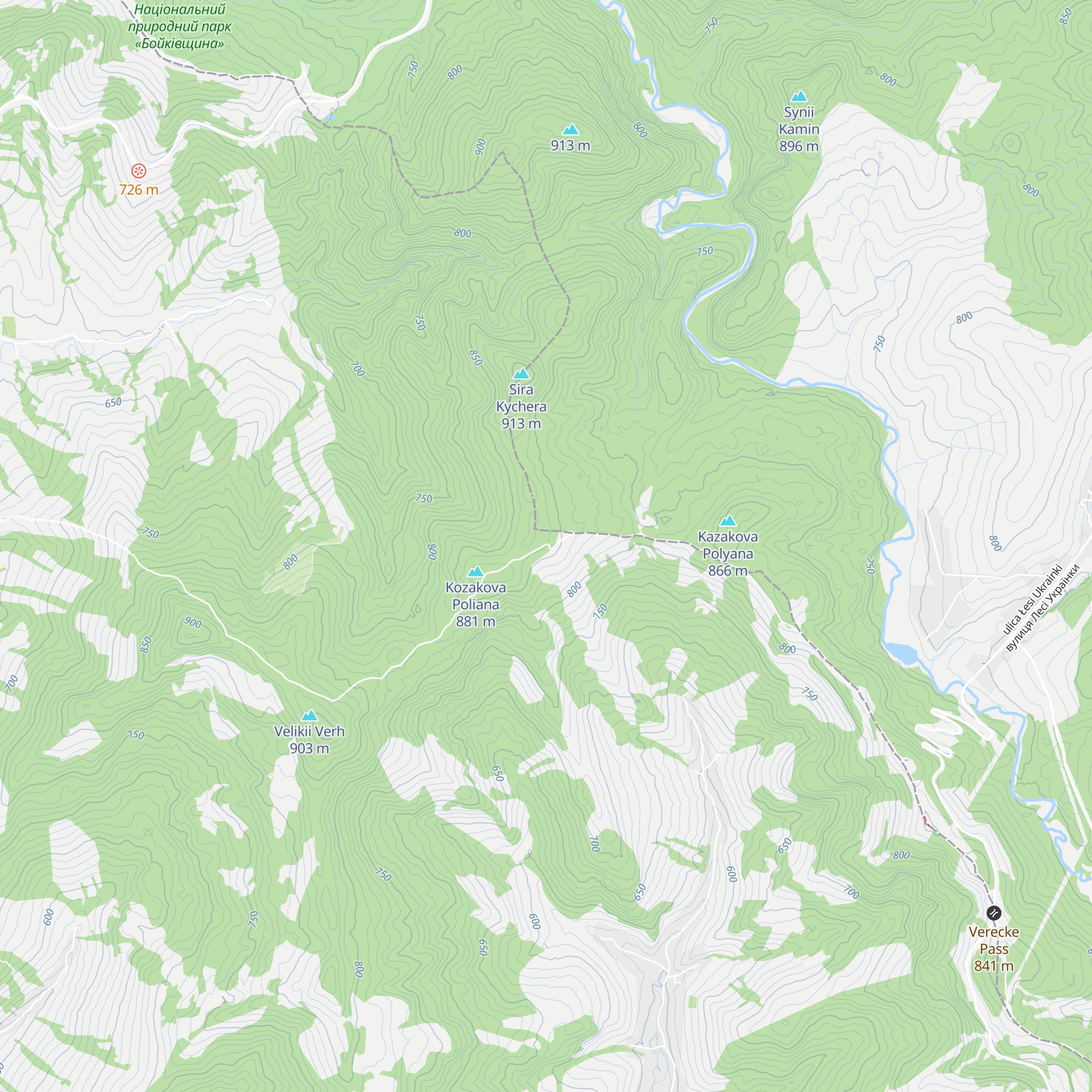 Pritulok Pid Kozakovoyu Polyanoyu (Vidkrito) map