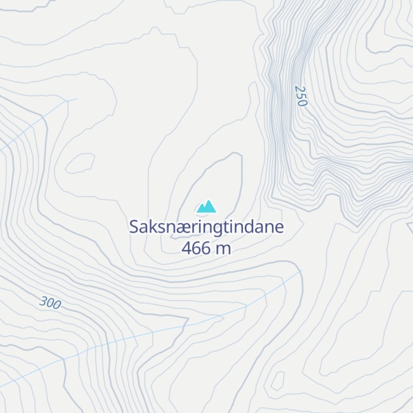 Map of Saksnæringtindane