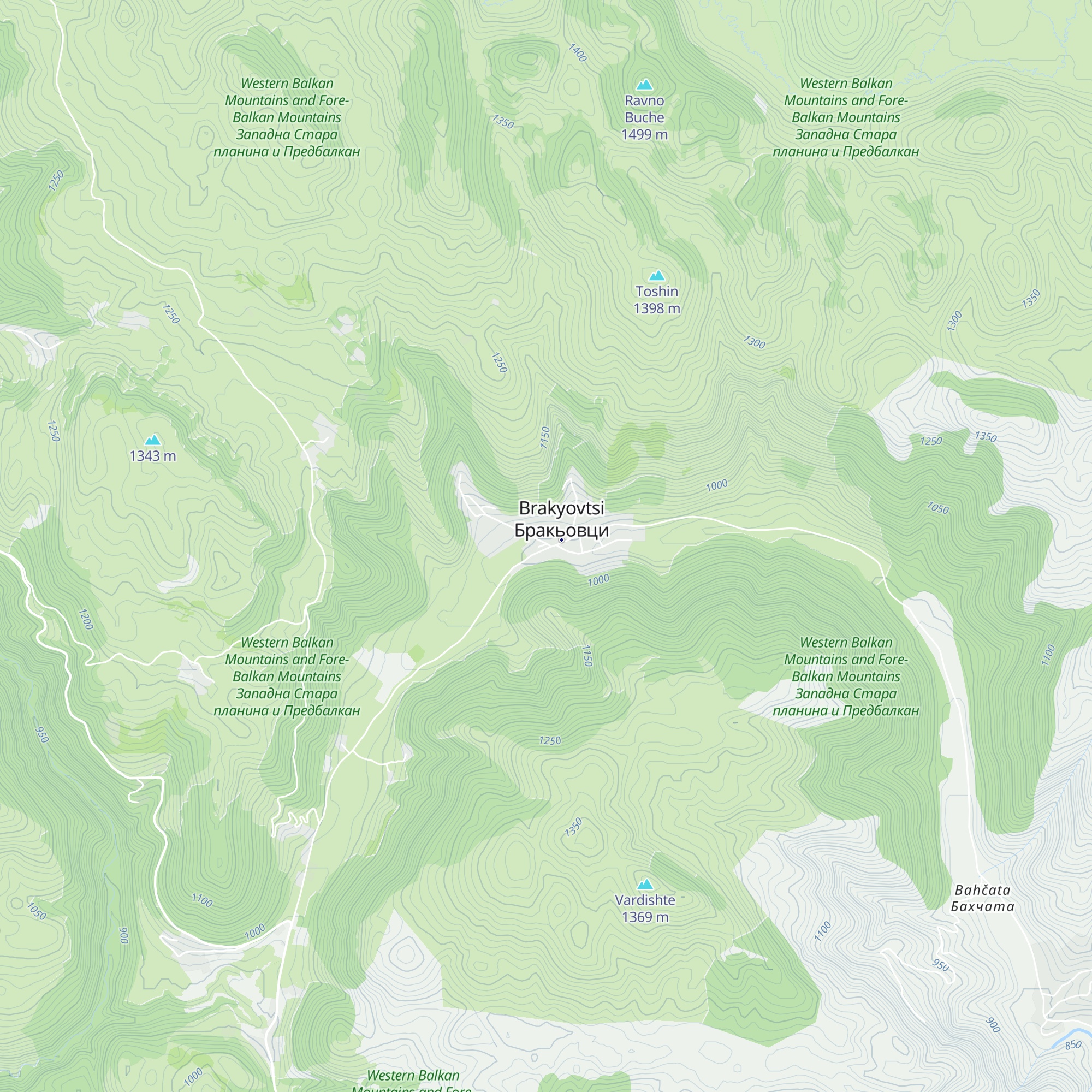 Planinarska Spirka map