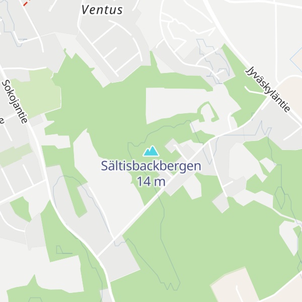 Map of Sältisbackbergen