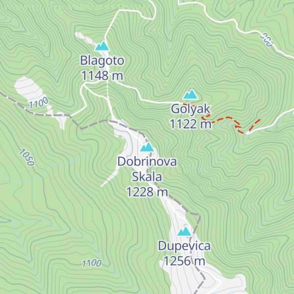 Map of Dobrinova Skala