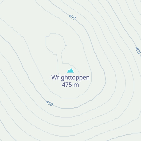 Map of Wrighttoppen