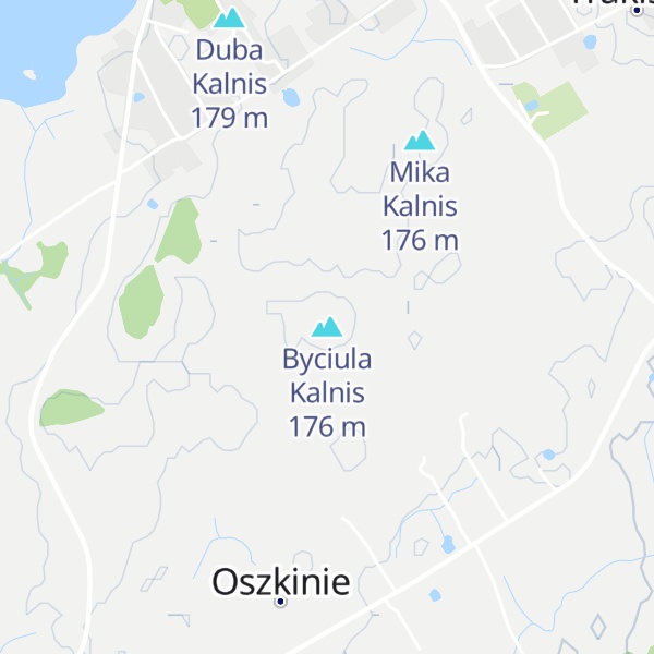 Map of Byciula Kalnis