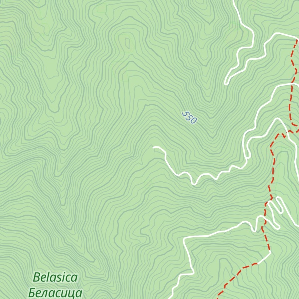 Map of H. Belasica
