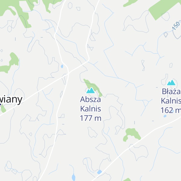 Map of Absza Kalnis