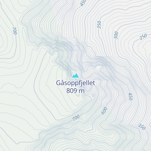 Map of Gåsoppfjellet