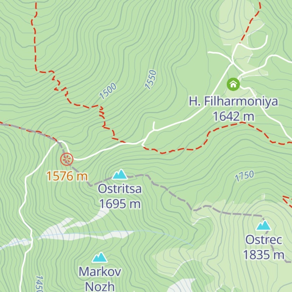 Map of Ostritsa hut
