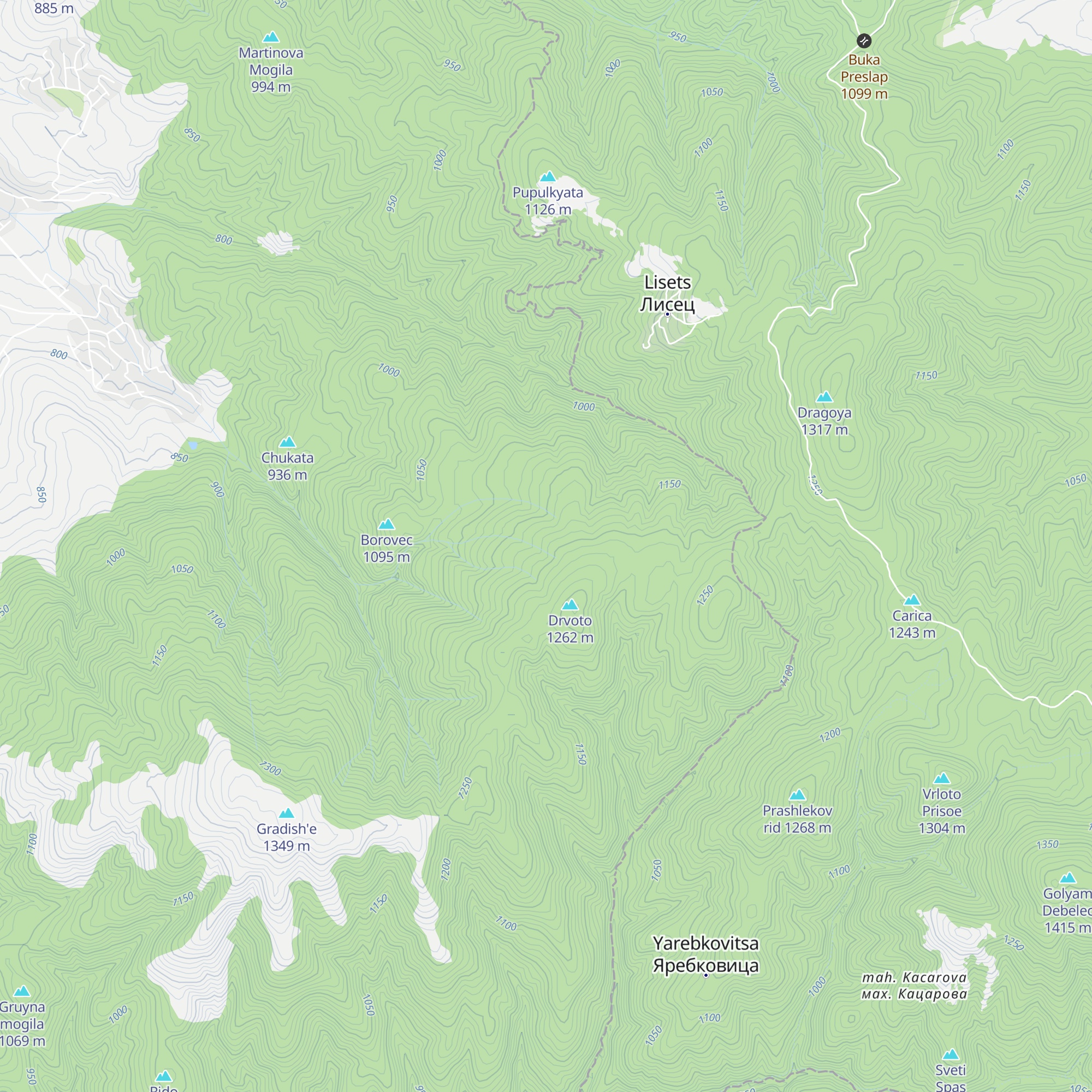 Lovna Hizha - Gorna Dikanya map