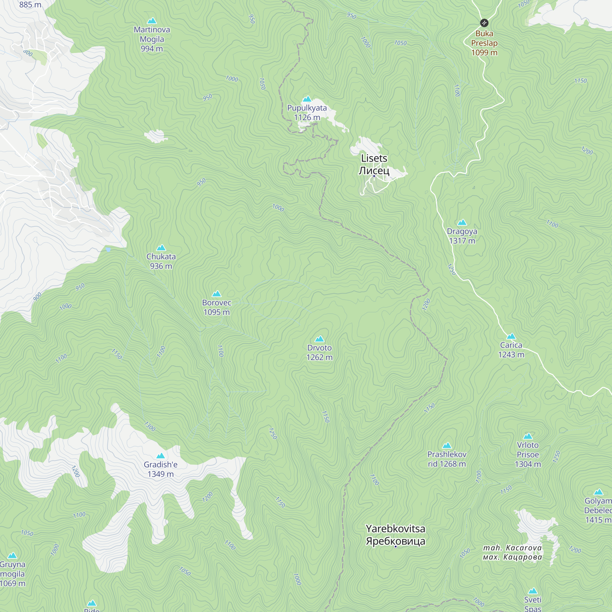 Lovna Hizha - Gorna Dikanya map