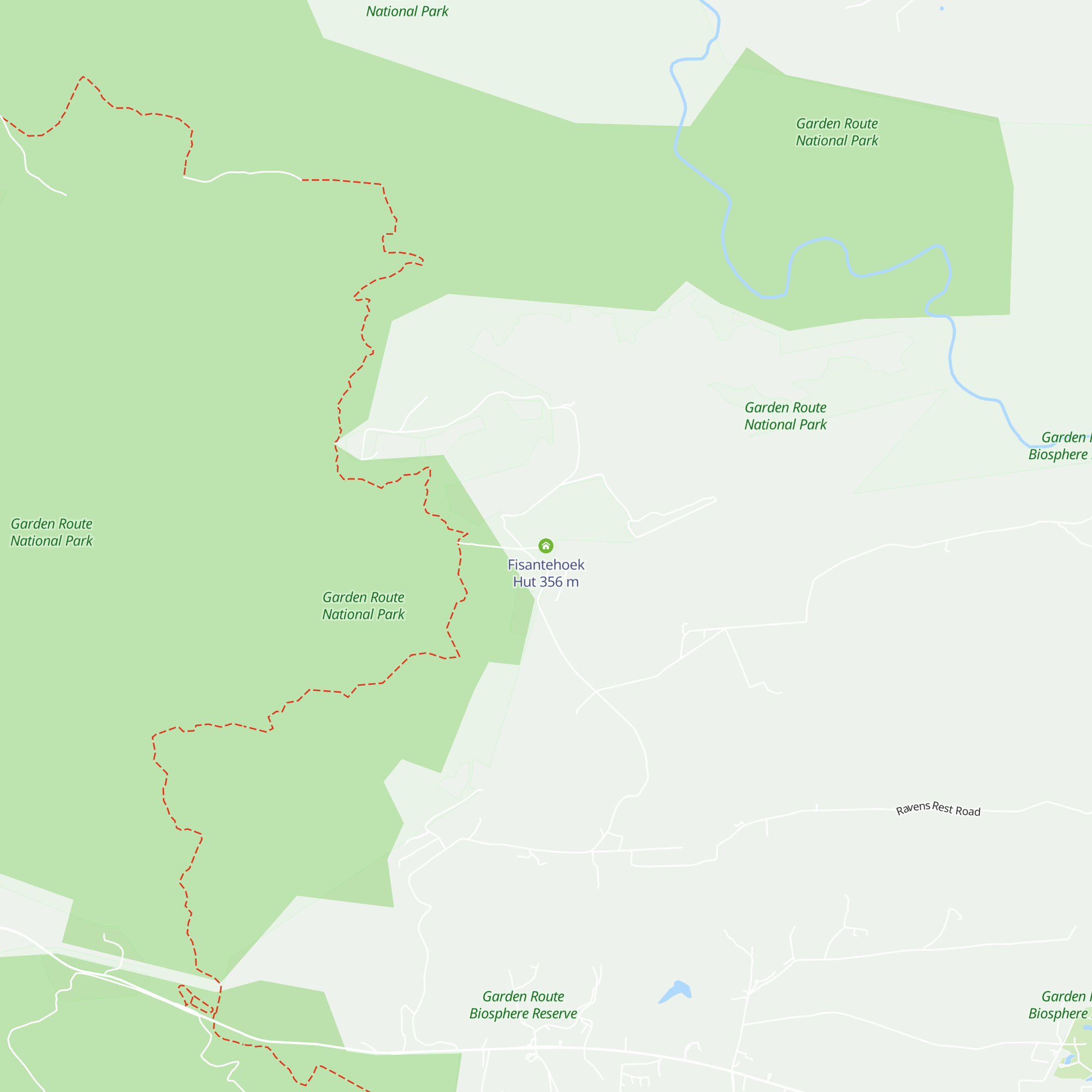 Fisantehoek Hut map