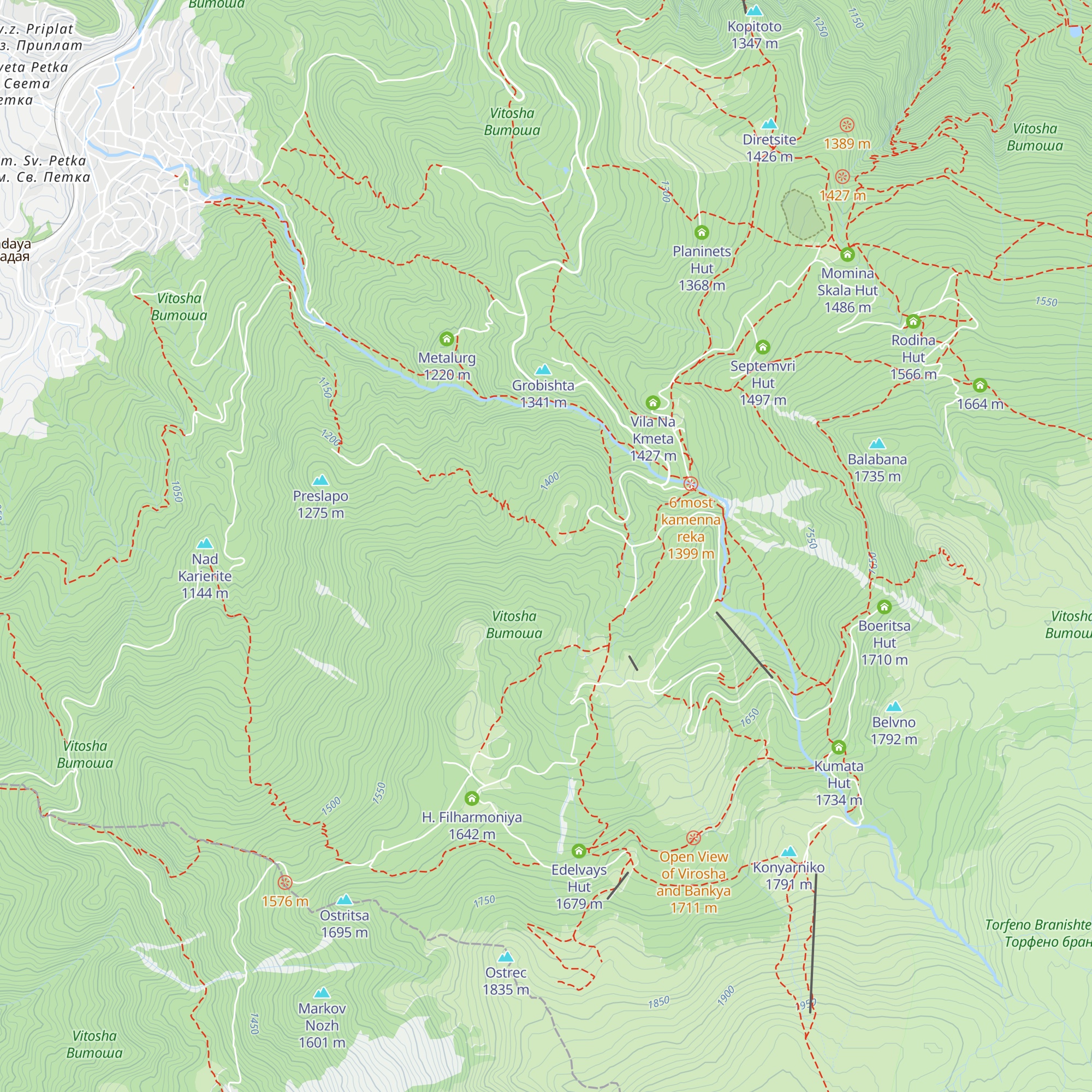 Pochiven Dom Zdravec map
