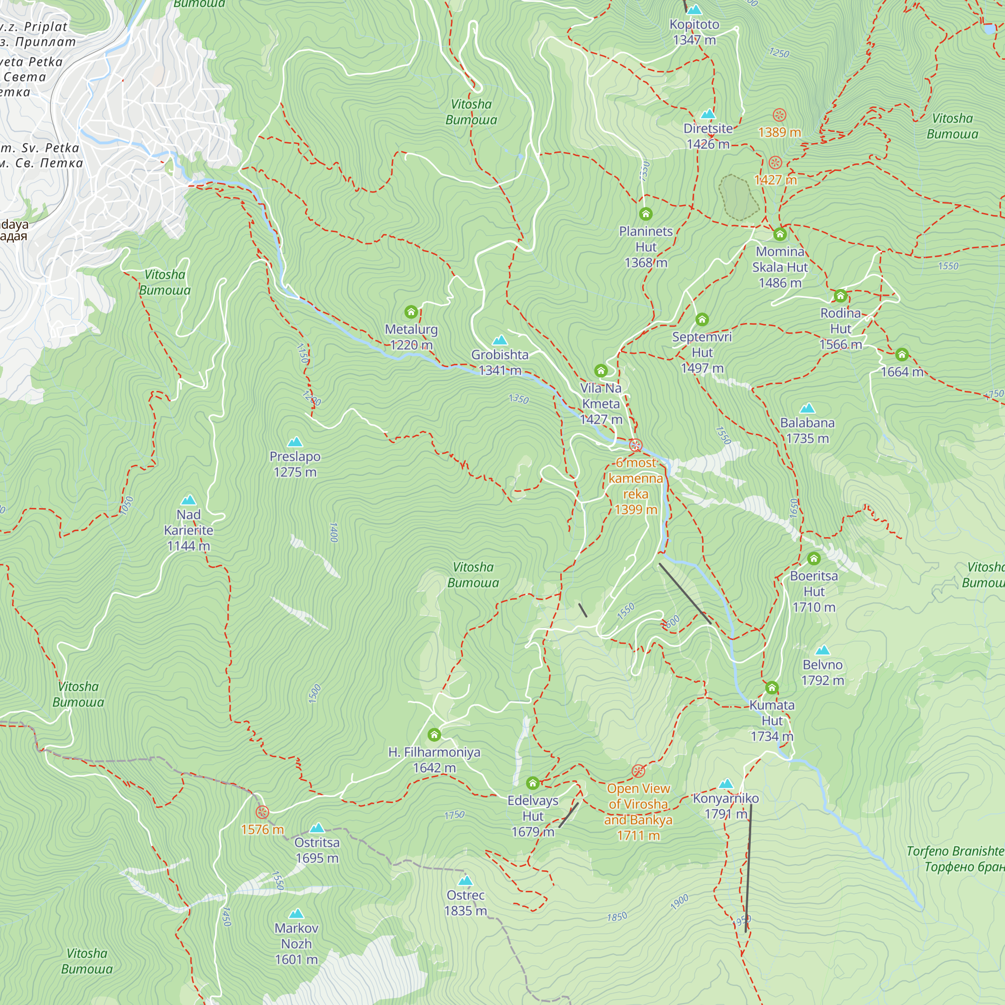 Pochiven Dom Zdravec map