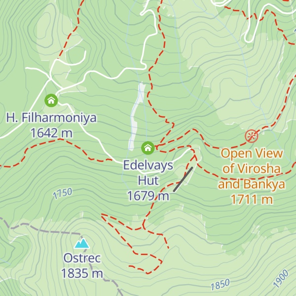 Map of Edelvays Hut