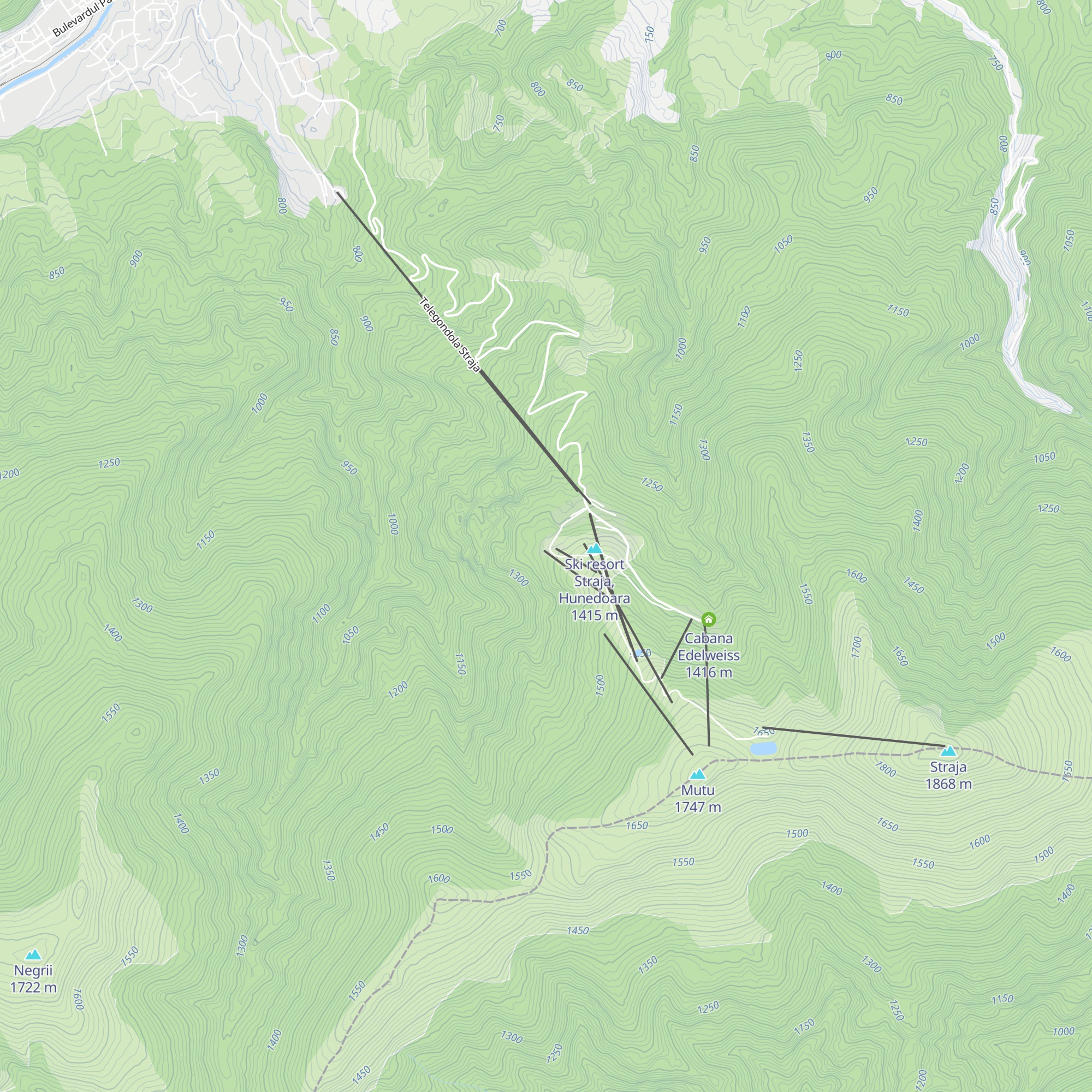 Cabana Platoul Soarelui map