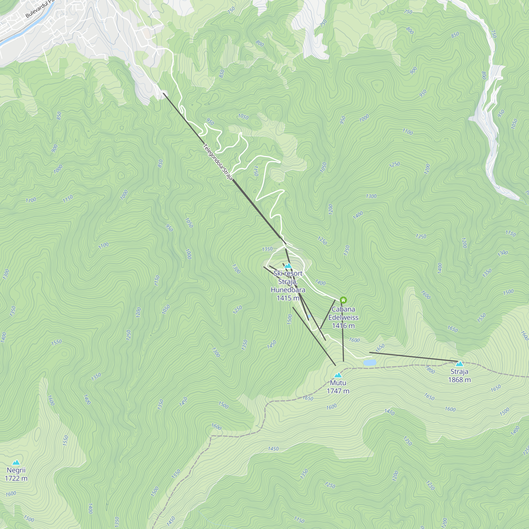 Cabana Platoul Soarelui map