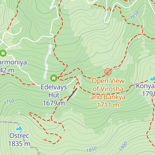 Map of Zvezditsa Hut