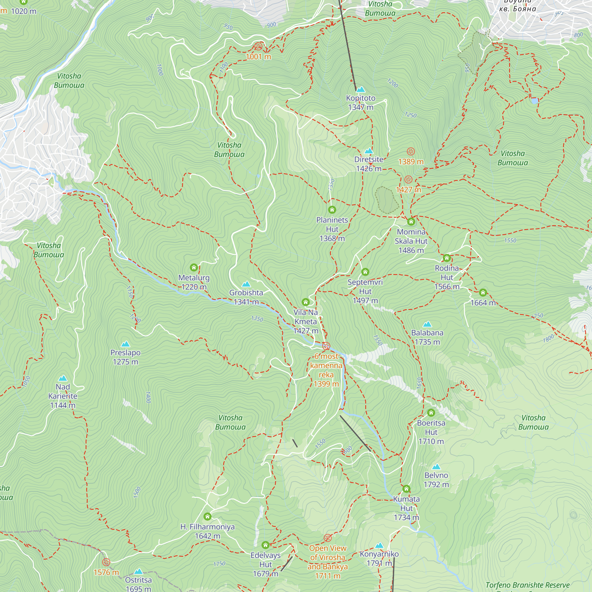 Balkanity hut map