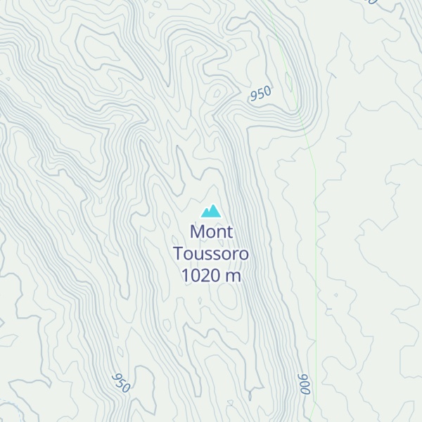 Map of Mont Toussoro