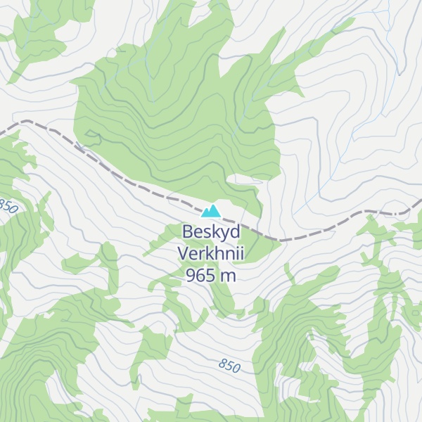 Map of Beskyd Verkhnii