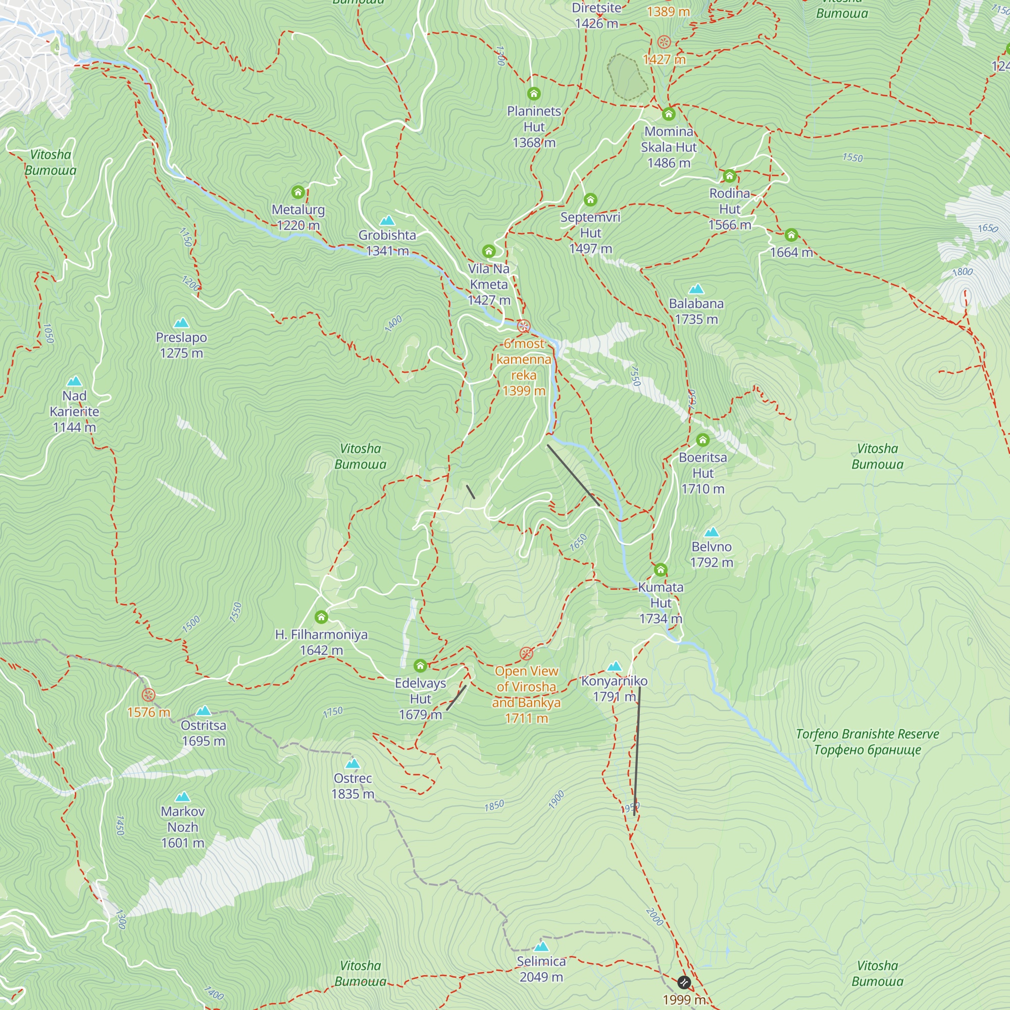 H. Gorski Dom Ofeliite map