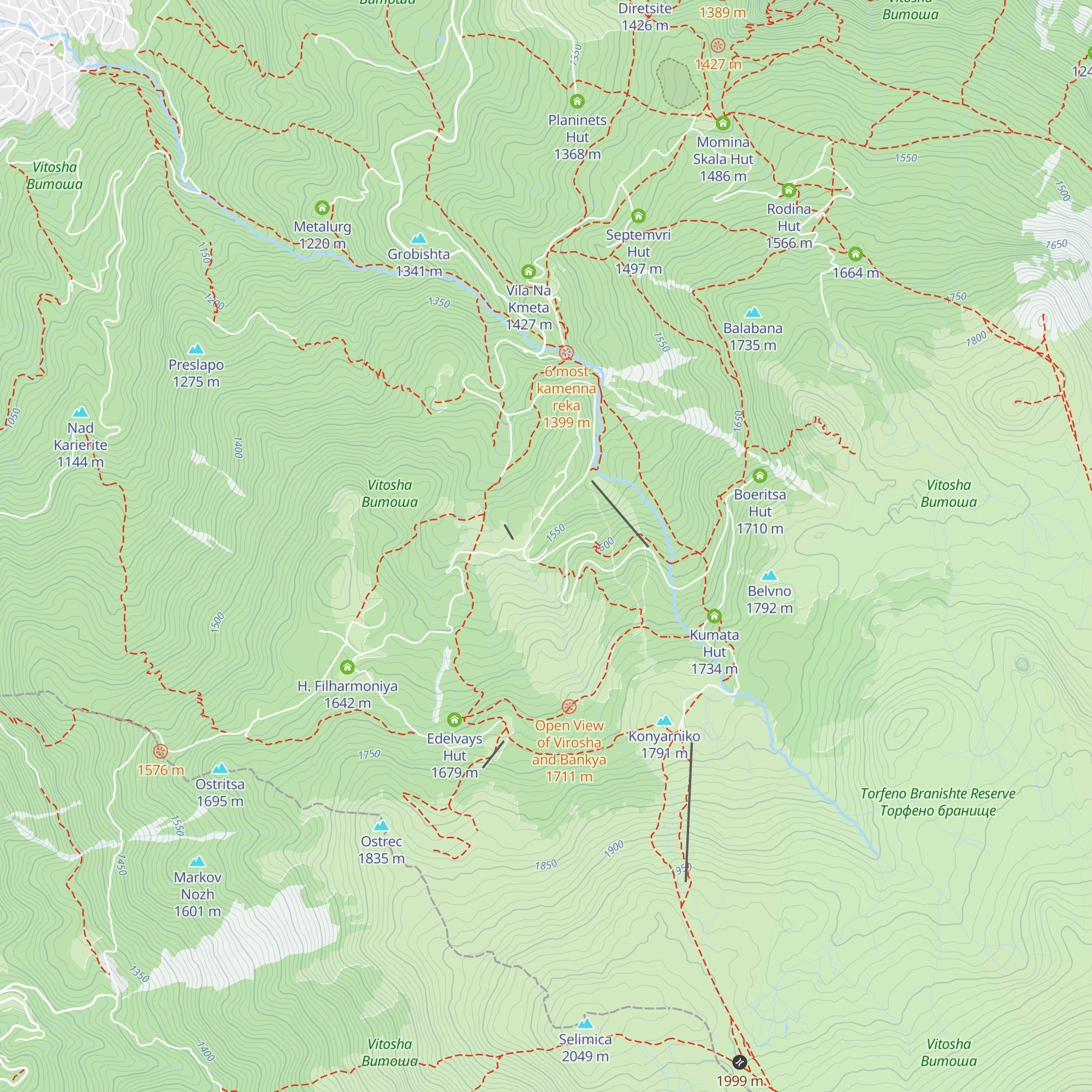 H. Gorski Dom Ofeliite map