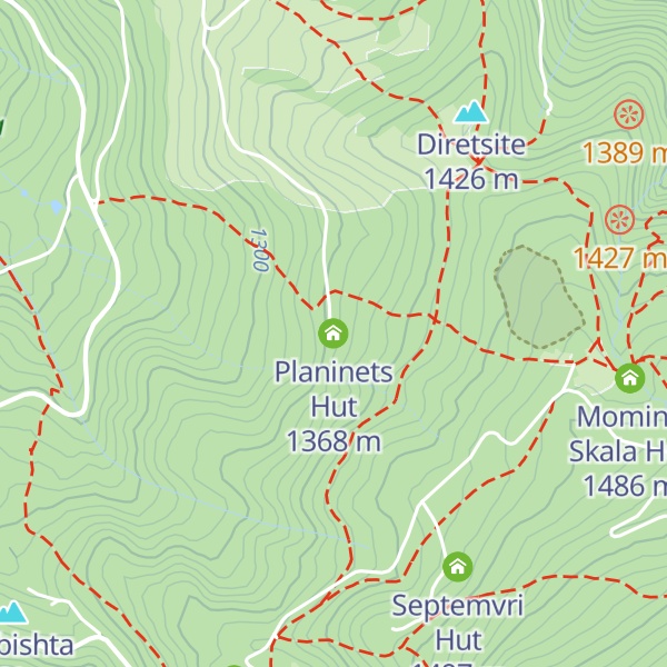 Map of Planinets Hut