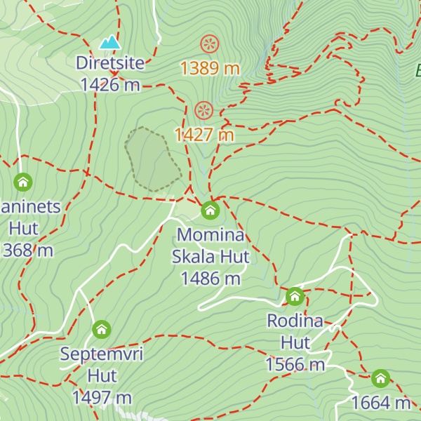 Map of Momina Skala Hut