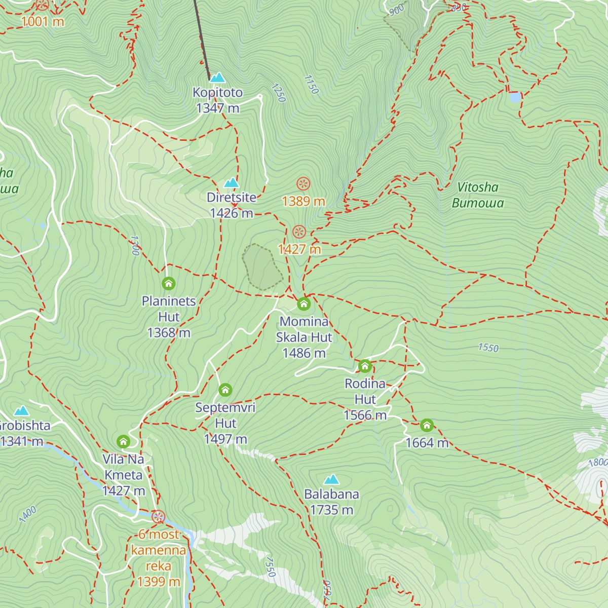 Momina Skala Hut map