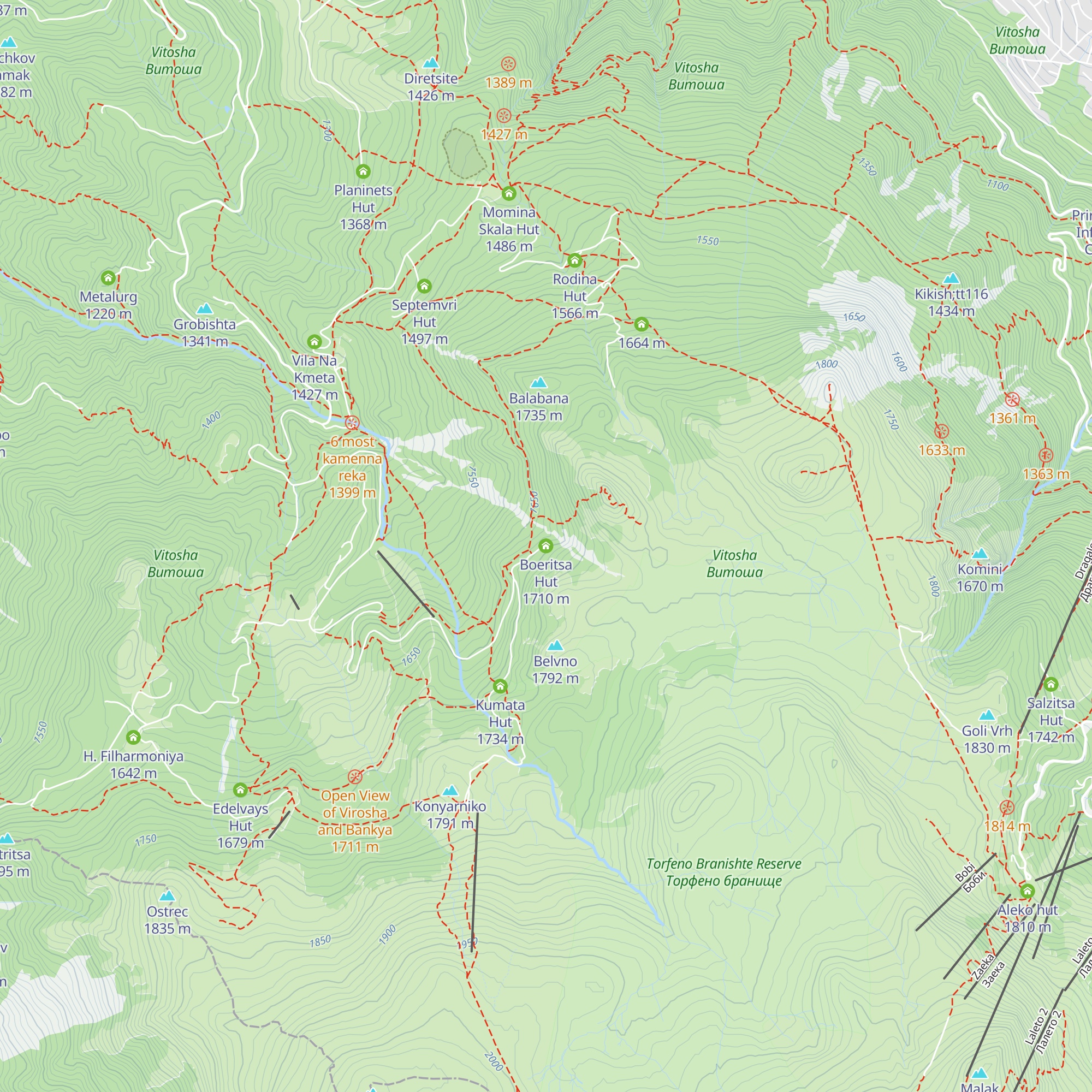 Boeritsa Hut map
