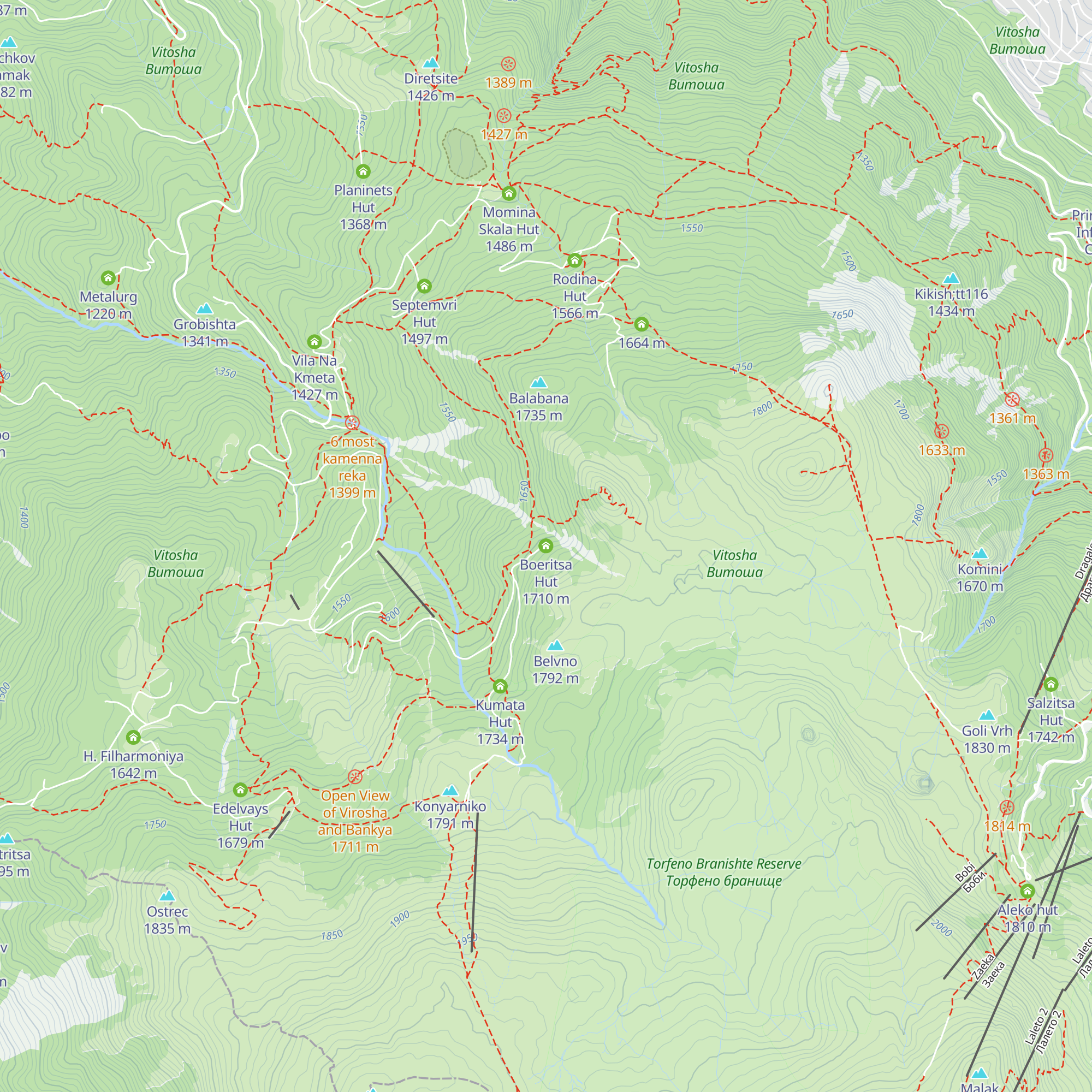 Boeritsa Hut map