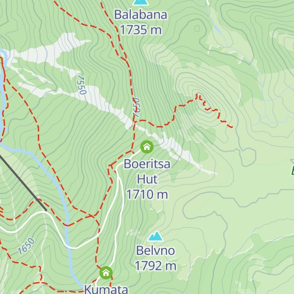 Map of Boeritsa Hut