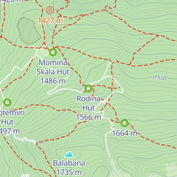 Map of Rodina Hut
