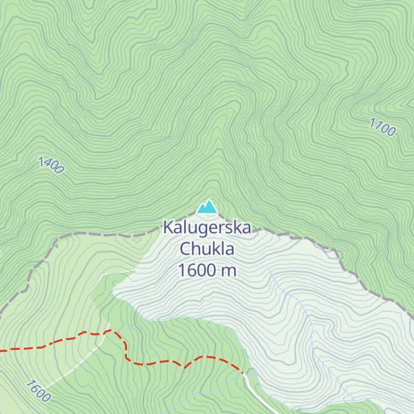 Map of Kalugerska Chukla