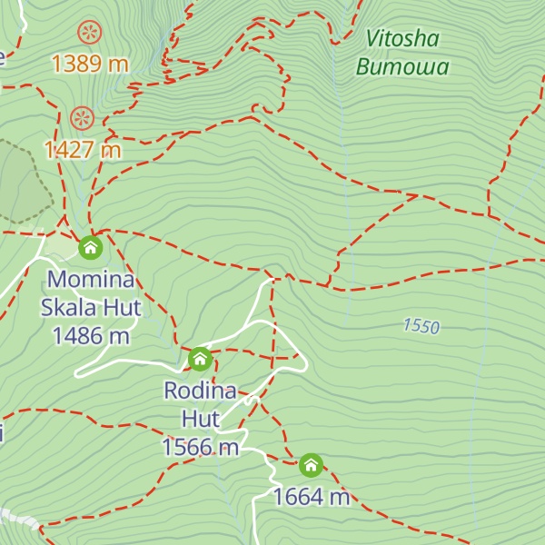 Map of Sredets Hut