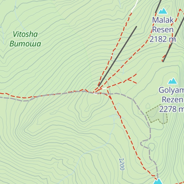 Map of Metereological station of Cherni Vrah