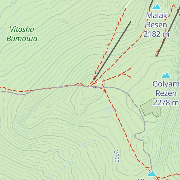 Map of Cherni vrah