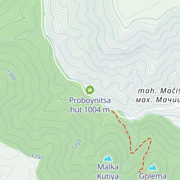 Map of Proboynitsa hut