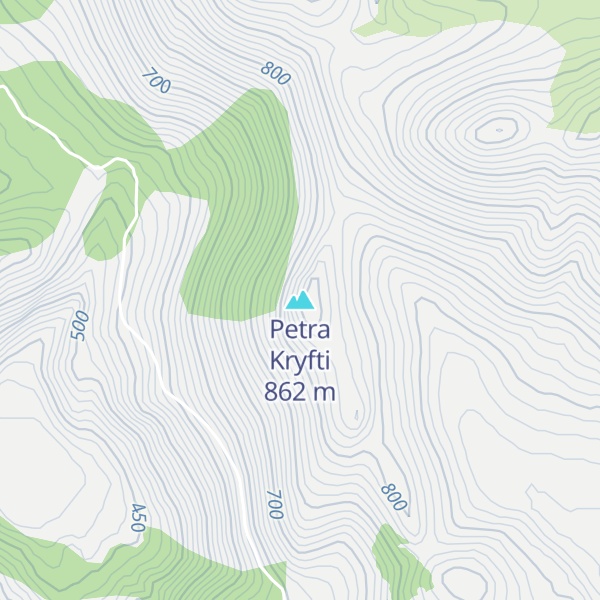 Map of Petra Kryfti