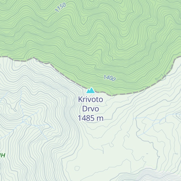 Map of Krivoto Drvo