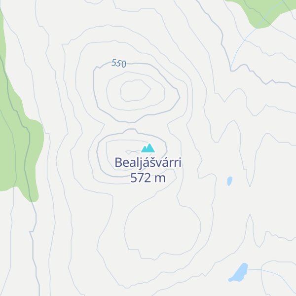 Map of Bealjášvárri