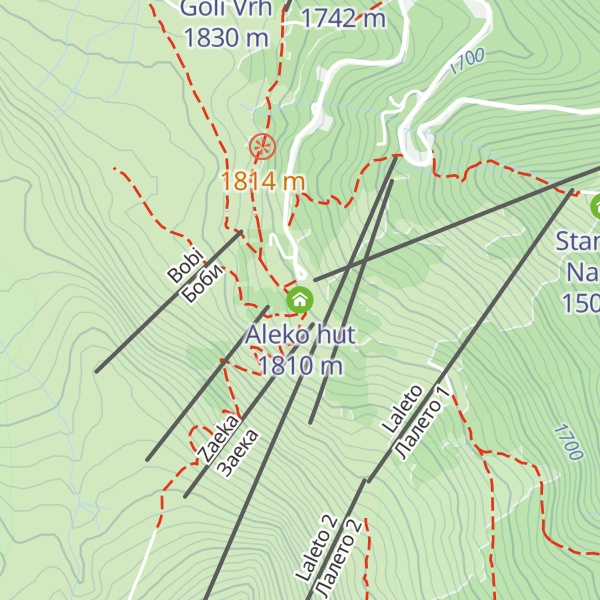 Map of Aleko hut