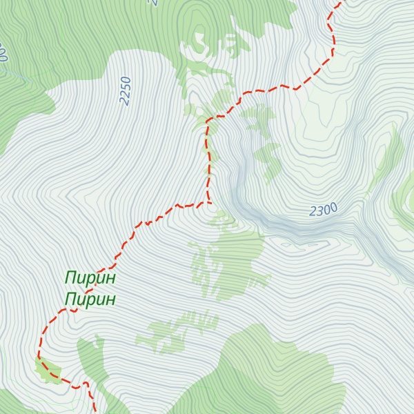 Map of Pirin