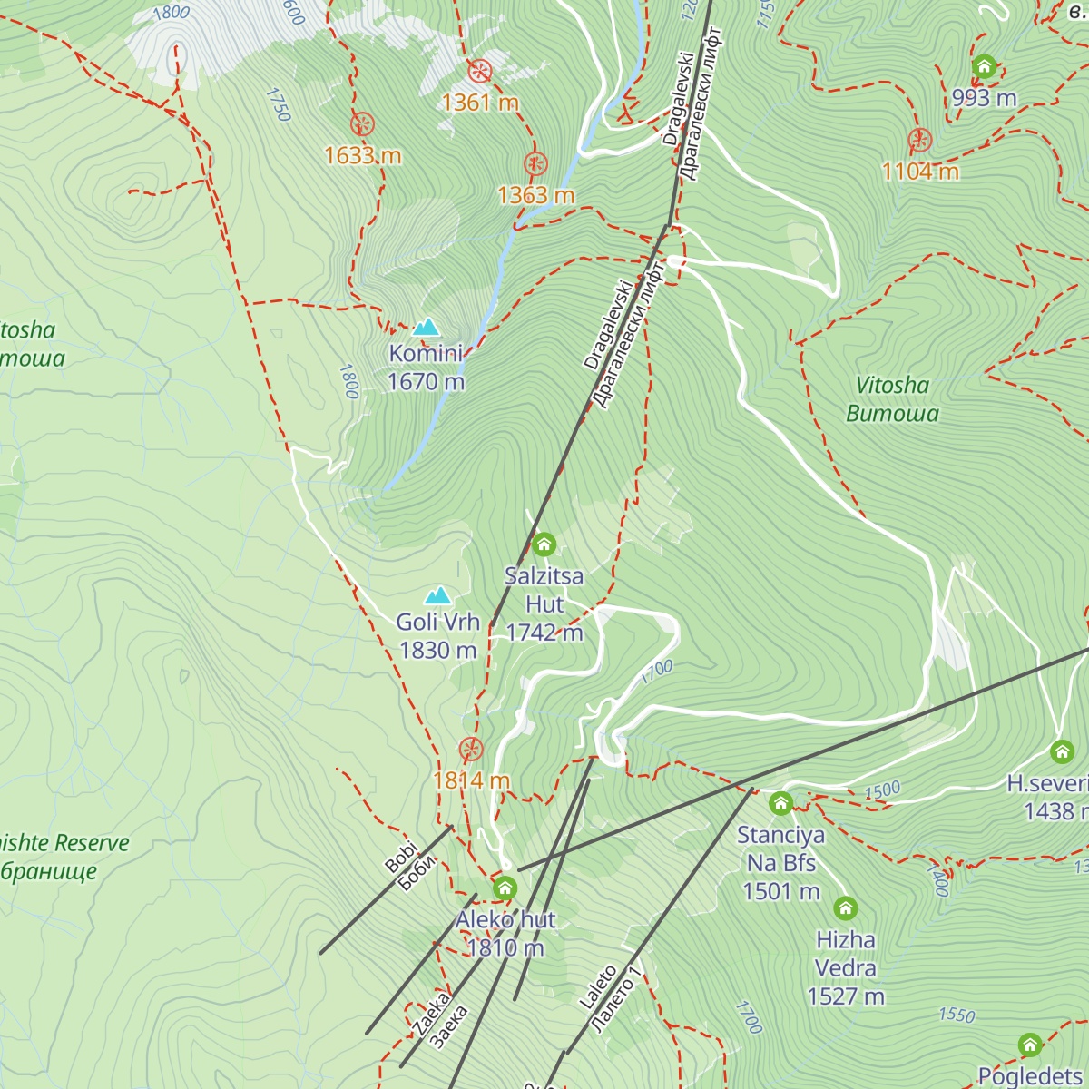 Salzitsa Hut map