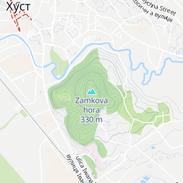 Map of Zamkova hora